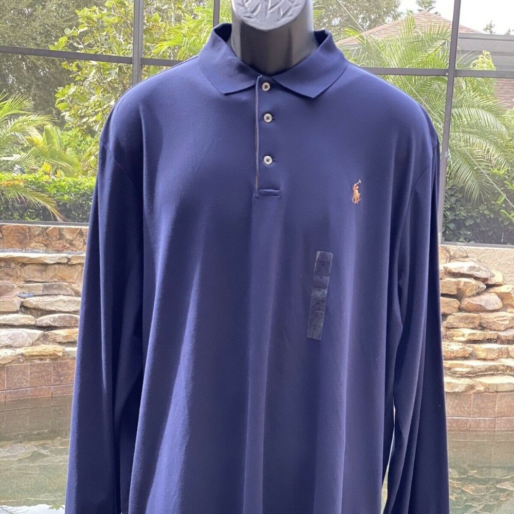 Polo Ralph Lauren Men's Navy Long Sleeve Polo XL, New with Tags